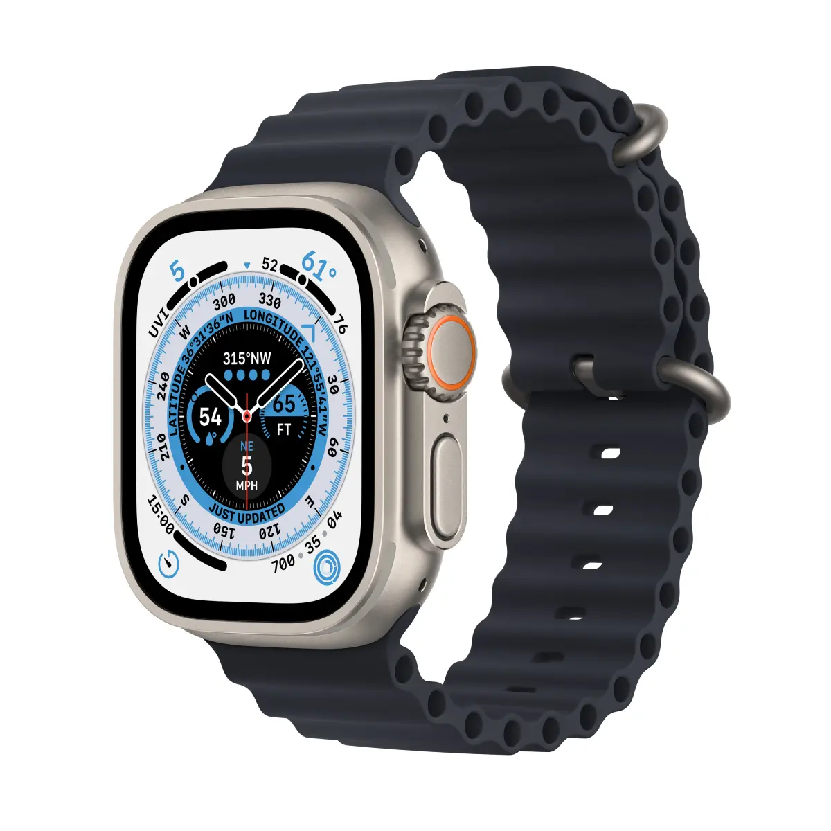 Apple Watch Ultra GPS Cellular, 49mm Titanium Case with Midnight Ocean  Band Infinity ZA